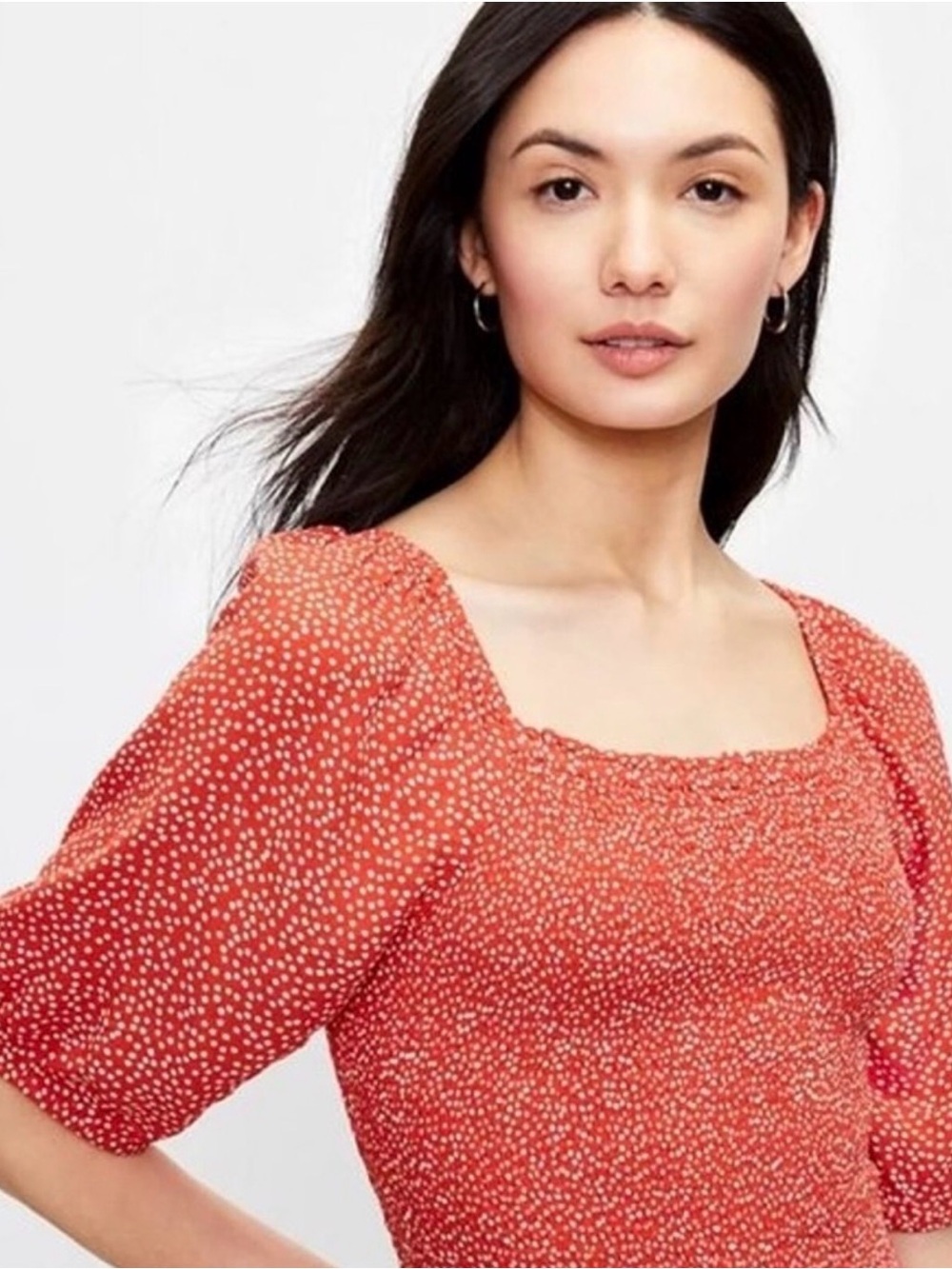 LOFT Orange Crop Top